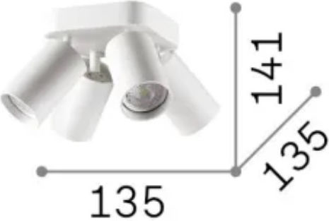 Ideal Lux Σποτ σε Λευκό Χρώμα
