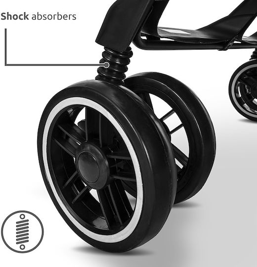 Lorelli Twin Adjustable Double Stroller Suitable for Newborn Grey 13.67kg