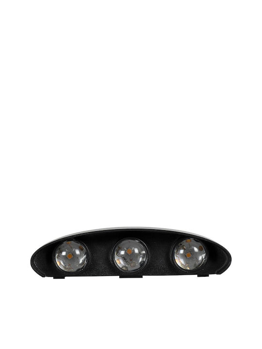 kelvo SIXOAD Wall-Mounted Outdoor Lighting LED IP65 18W with Warm White Light Dimensions 17x4x8cm