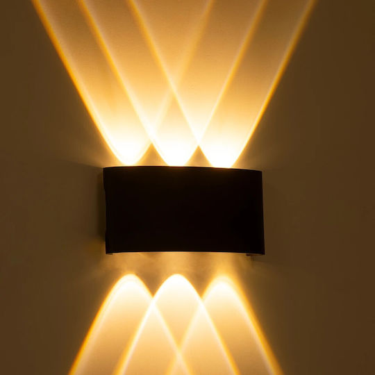 kelvo SIXOAD Wandmontierte Außenbeleuchtung LED IP65 18W mit Warmweißem Licht 17x4x8cm
