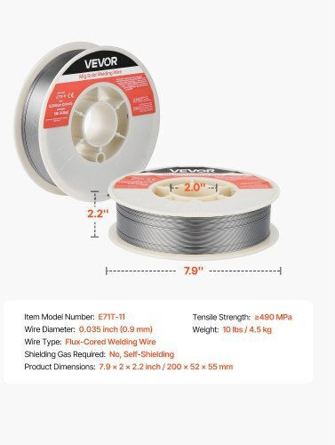 Vevor Σύρμα Ηλεκτροσυγκόλλησης 0.9mm 4.5kg MIGHSYXHSE71LTY1K001V0