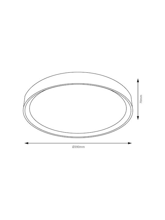 Eko Light Ceiling Mount Light 26cm with Integrated LED