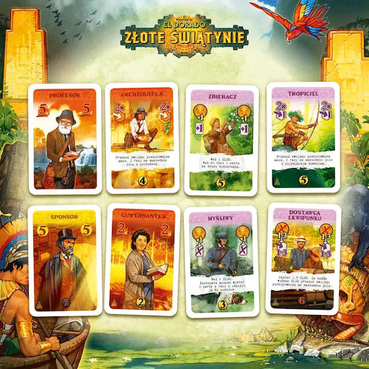 Board Game Expedition To El Dorado: Golden Temples for 2-4 Players 10+ Years Old (PL) Nasza Ksiegarnia
