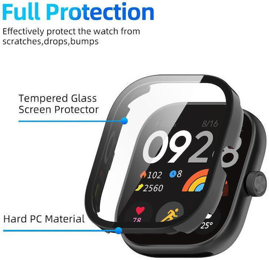 Redmi Watch 4 Xdfind Gehärtete Folie Integrierter Pc Watch Schutzabdeckung Schwarze