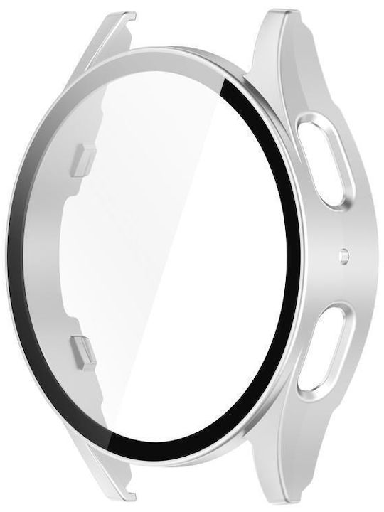 Samsung Galaxy Watch 7 40mm Tempered Film Integrated Waterproof Pc Watch Protective Cover Silver