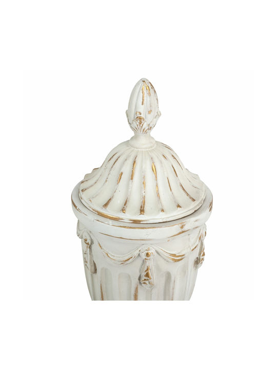 Artekko Decorative Vase Pedestal White 21x21x43cm