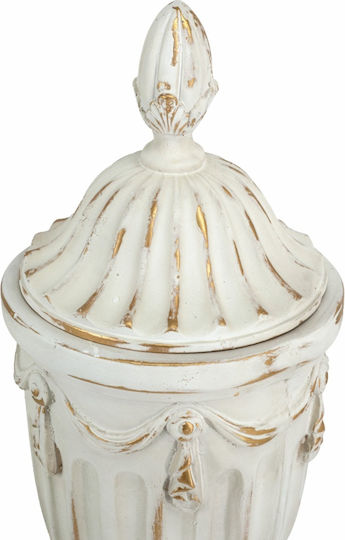 Artekko Decorative Vase Pedestal White Diameter 21xHeight 43cm