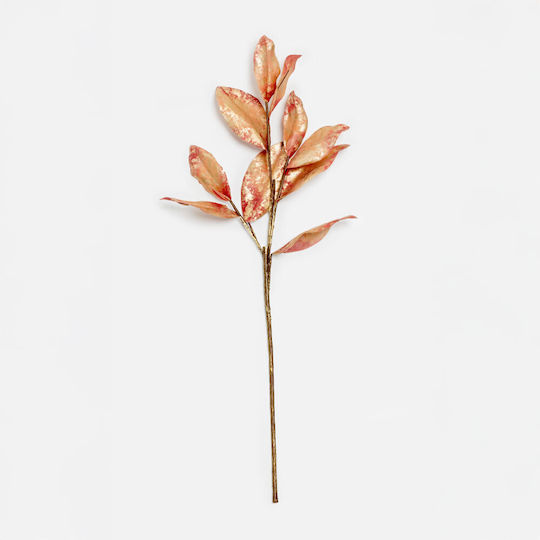 Magnolia Leaves Artificial Branch Fabric PVC Gold Burgundy 74 Set of 12 Pieces 030779 Fabric PVC
