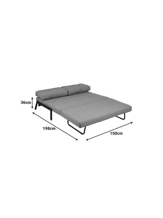 Fancy Διθέσιος Καναπές Κρεβάτι Ανθρακί 150x92x77εκ.