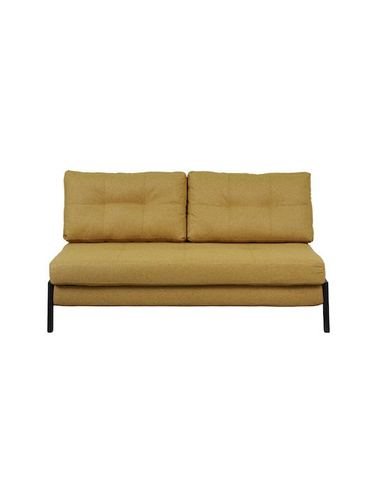 Fancy Two-Seater Couch Bed Yellow 150x92x77 cm