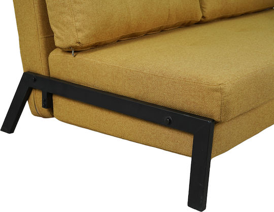 Fancy Διθέσιος Καναπές Κρεβάτι Κίτρινη 150x92x77εκ.