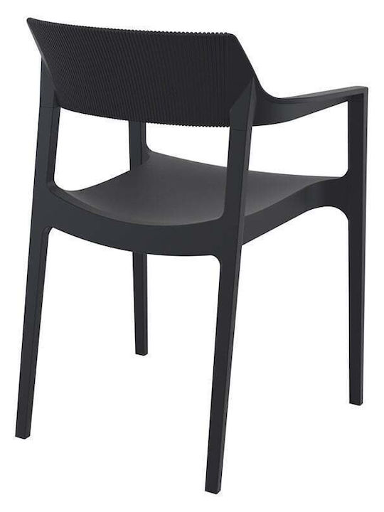 Gartenstühle Polypropylen Tulum Schwarz 55x52x79cm