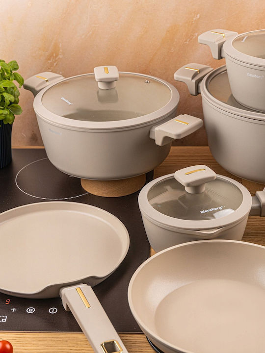 Klausberg Cheffinger Kochgeschirr-Set aus Aluminiumguss mit Antihaftbeschichtung 6 Teile