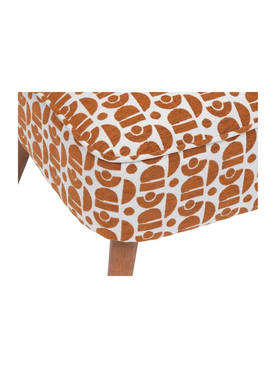 Chiara Orange Armchair 68.5x62.5x80cm