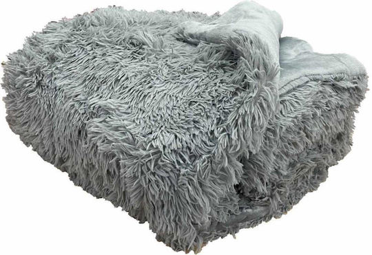 Linea Home Κουβερτοπάπλωμα Διπλό 210x230εκ. Hairy Γκρι