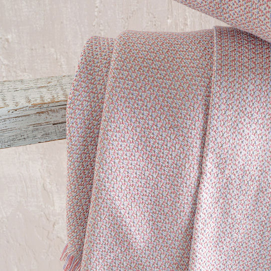 Rythmos Santorini Sesselüberwurf Jacquard 180x160cm Rosa