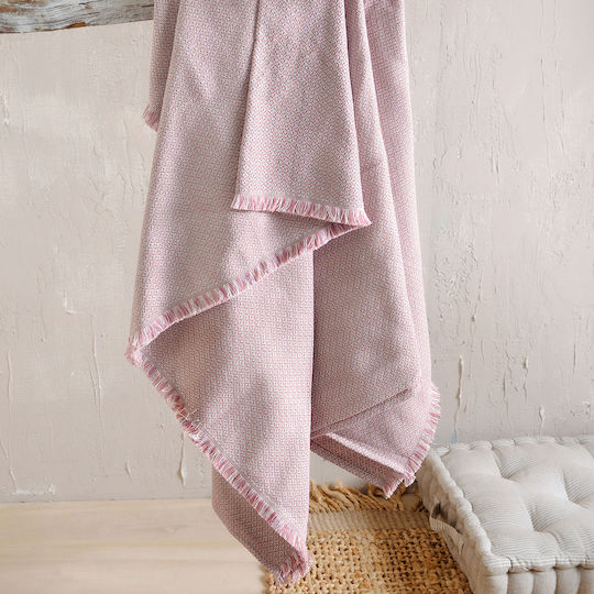 Rythmos Santorini Sesselüberwurf Jacquard 180x160cm Rosa