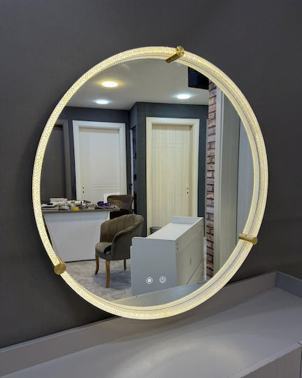 Martin Home Στρογγυλός Καθρέπτης Μπάνιου Led Αφής 70x70cm Λευκός