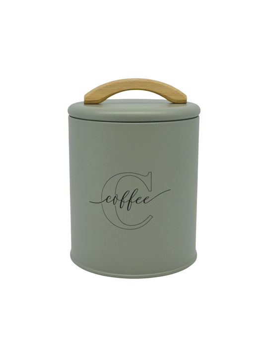Ankor Sugar Jar with Metallic Green Lid 11x11x15cm 1 Piece
