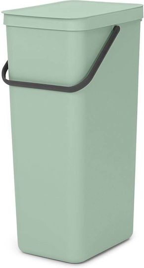 Brabantia Sort & Go Кошче Отпадъци Пластмасов Jade Green 40лт 1бр Brabantia Sort & Go Кошче Отпадъци Пластмасов Jade Green 40лт 1бр