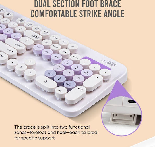 Alcatroz Jellybean A5000 Wireless Keyboard & Mouse Set English US Lilac