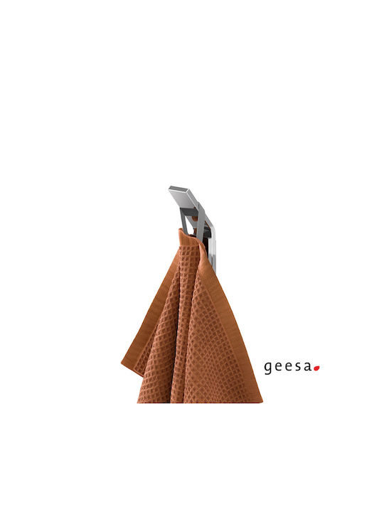 Geesa Άγκιστρο Μπάνιου Μονό με Βίδες ​2x3.3cm Inox Ασημί