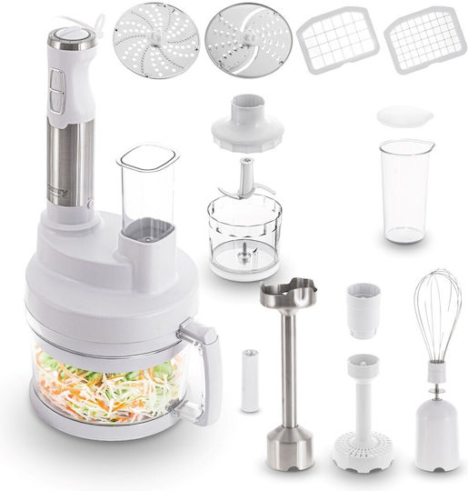 Camry Blender De Mână Cu Tijă Din Inox 1600W Alb