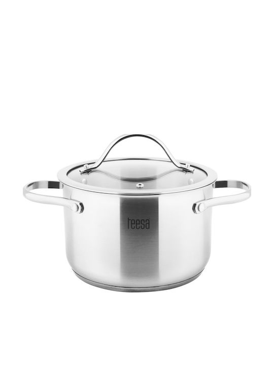 Teesa Cook Expert Master Stainless Steel Pots Set with Ceramic Interior Coating 6 Pieces