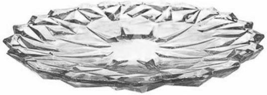 Homestyle Rocks Servierplatte Glas Transparent mit Durchmesser 33.5cm 1Stück