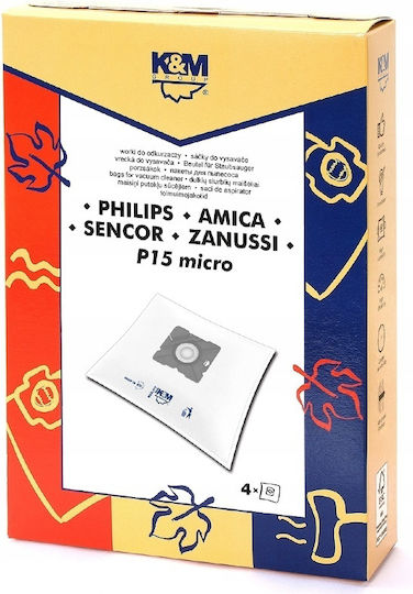 Konig & Meyer Sac Aspirator 4buc Compatibil cu Aspirator Philips / Sencor / Zanussi