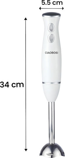 Avizar Multifunction 300w Hand Blender Stainless Steel Foot White