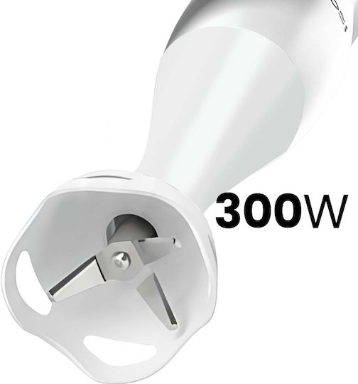 Avizar Ергономичен Ръчен Блендер 300w Нож От Неръждаема Стомана Бял