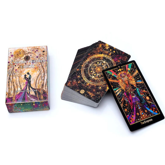 Lo Scarabeo Tarot Cards Cosmic Garden (78 Illustrated Cards with Celestial artworks)