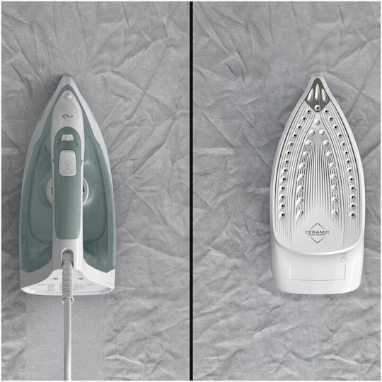 Tefal Virtuo Fier de Călcat cu Aburi 2000W cu Talpă Ceramică și Debit Continu de Abur 27g/min