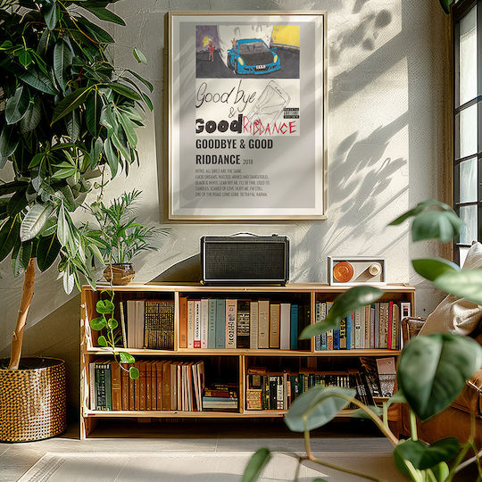 Music Poster Goodbye & Good Riddance Juice Wrld Ms513 21cm X 30cm Λευκό Κάδρο Pvc