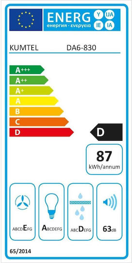 Kumtel Kamin-Dunstabzug 60cm Weiß