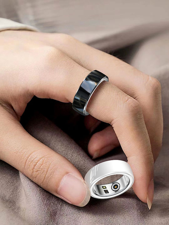 Fashion Inel Inteligent 18mm Alb
