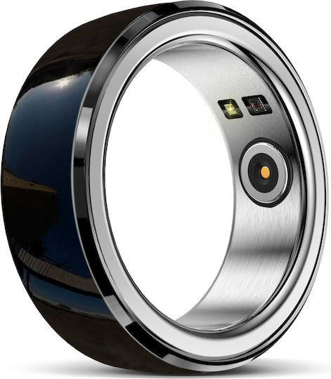 Fashion Smart Ring 18mm mit Pulsmesser Schwarz