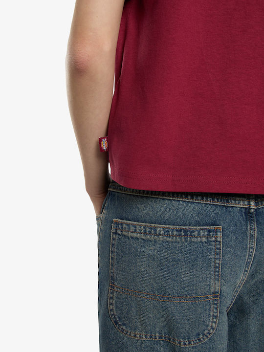 Women's Crop T-shirt Burgundy