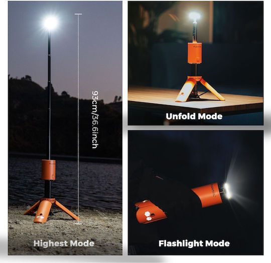 Flextail Evo Rechargeable Lantern for Camping with Flashlight Orange