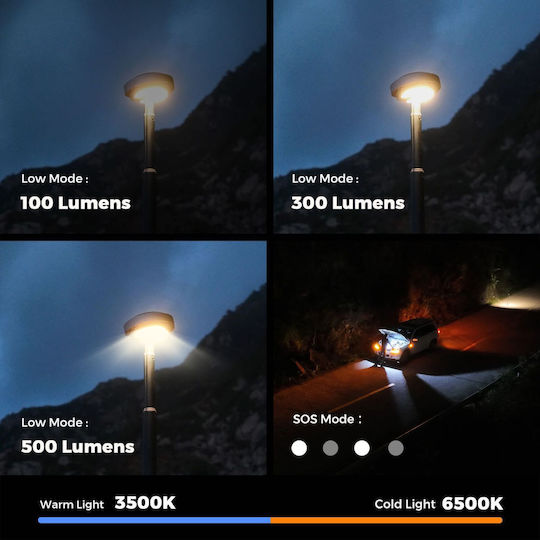 Flextail Evo Rechargeable Lantern for Camping with Flashlight Orange