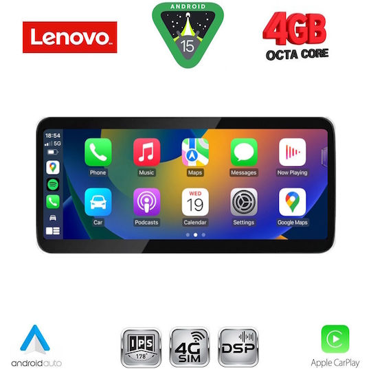 Lenovo Car Audio System for BMW Series 3 / F30 2011-2012 (Bluetooth/USB/WiFi/GPS/Apple-Carplay/Android-Auto) with Touch Screen 10.33"