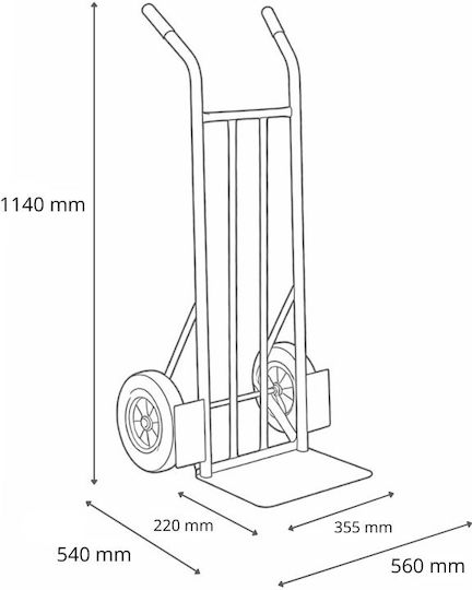 Axion Cărucior de transport pentru o Încărcătură cu Greutate de până la 120kg în Culorea Albastru