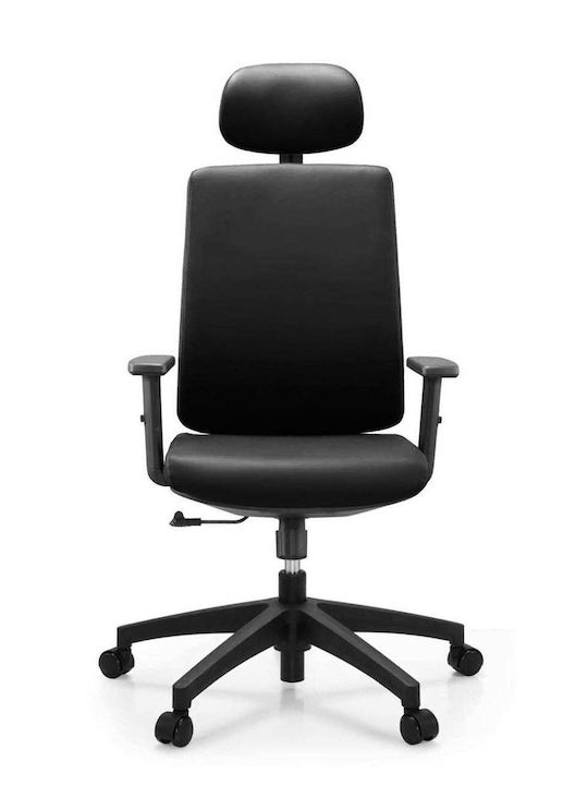 Woodwell Bf8200 Καρέκλα Διευθυντική με Μπράτσα Μαύρο
