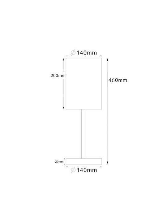 Agora Lighting Настолна лампа за Цокъл E27 с Бежов Абажур и Основа