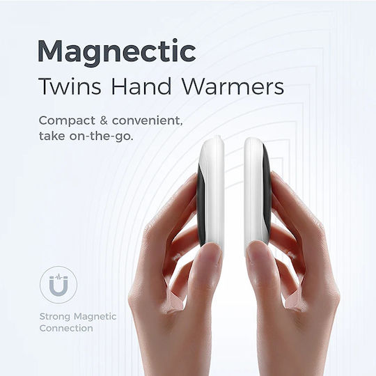 Ocoopa Portable Hand Warmers 2 in 1 Ut3 Lite Magnetic Rechargeable 10w 3 Heating Levels White Blue