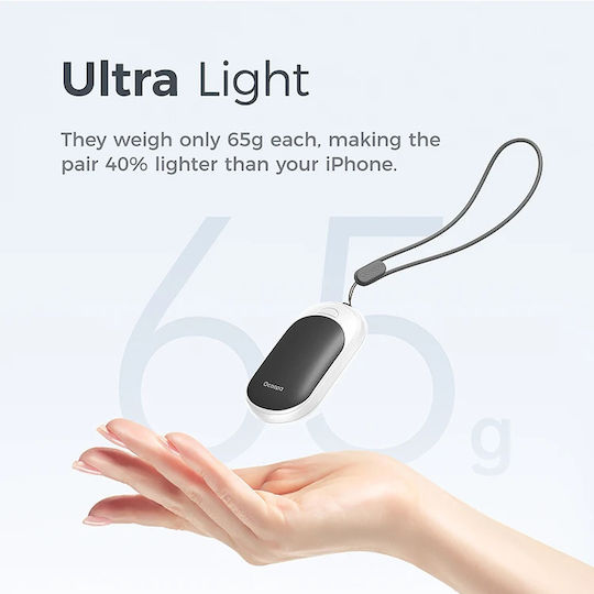 Ocoopa Portable Hand Warmers 2 in 1 Ut3 Lite Magnetic Rechargeable 10w 3 Heating Levels Blue Black