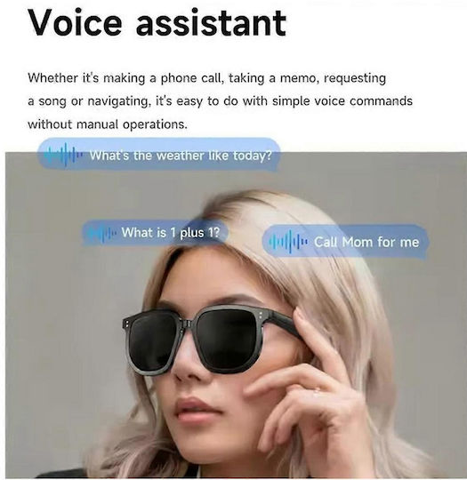 Smart Glasses V1 Pro Ai Translator Bluetooth & Built-in Speakers