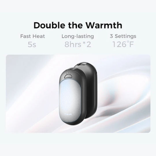 Ocoopa Portable Hand Warmers 2 in 1 Ut3 Lite Magnetic Rechargeable 10w 3 Heating Levels White Blue
