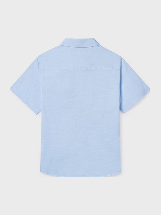 Tricou Pentru Copii Monocrom Mâneca Scurtă Albastru Deschis